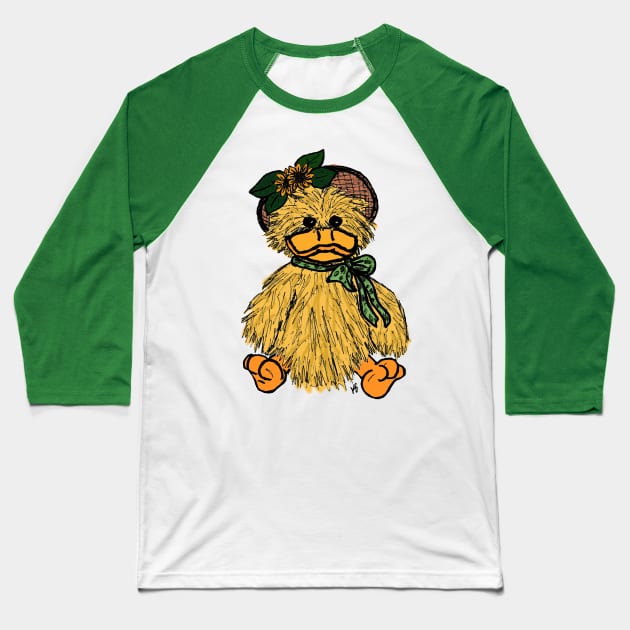 Duck Baseball T-Shirt by BlueTiger